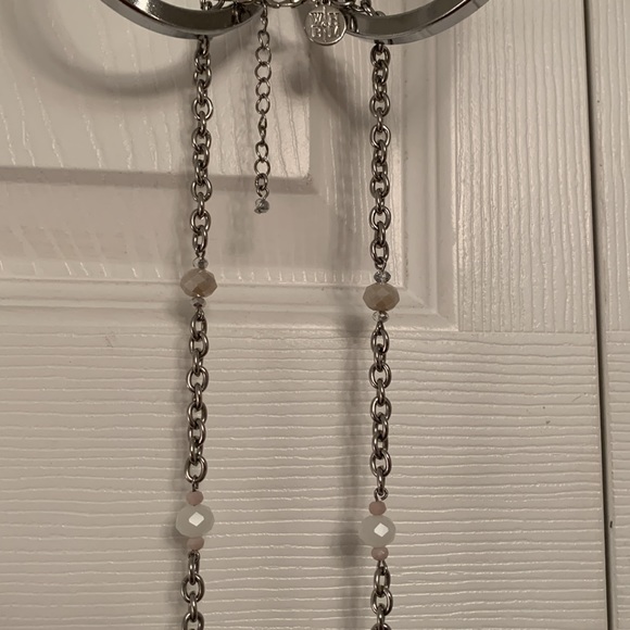 WHBM Long Chain Linked Necklace with Multi Color  Cut Beads - Picture 10 of 14